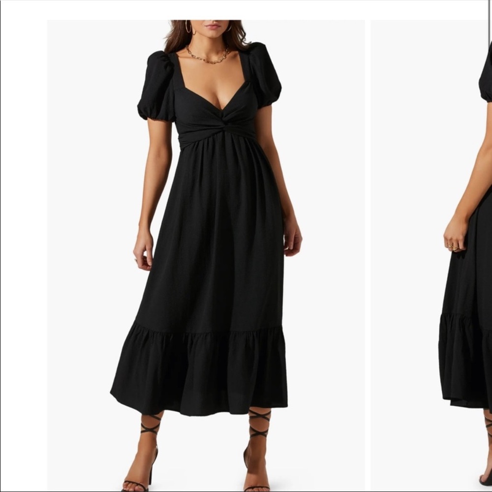 ASTR the Label Tie Back Puff Sleeve Dress Small